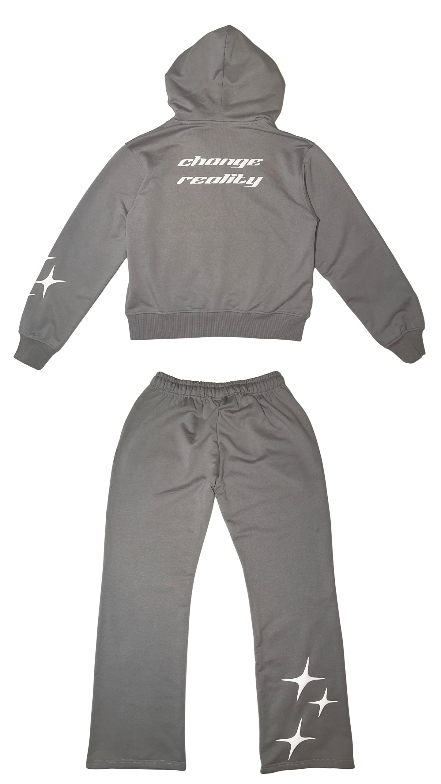 Light grey puff print tracksuit